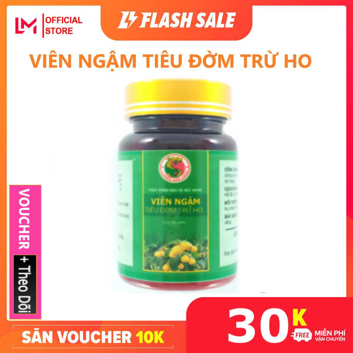 [BÁN CHẠY] Viên ngậm tiêu đờm trừ ho ngăn ngừa khản tiếng mất giọng từ thảo dược an toàn - Hàng Chính Hãng