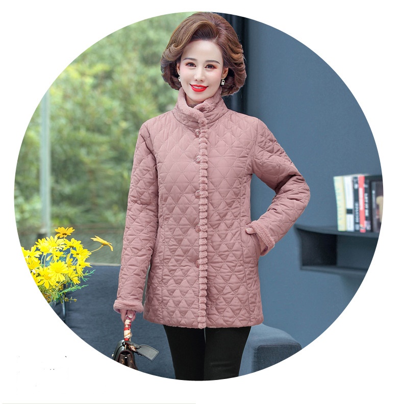 Áo khoác cotton cho phụ nữ trung niên và cao tuổi Hàn Quốc