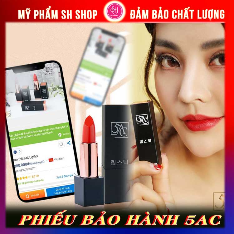 Son môi lì chính hãng lâu trôi cao cấp hàn quốc 5AC dưỡng môi