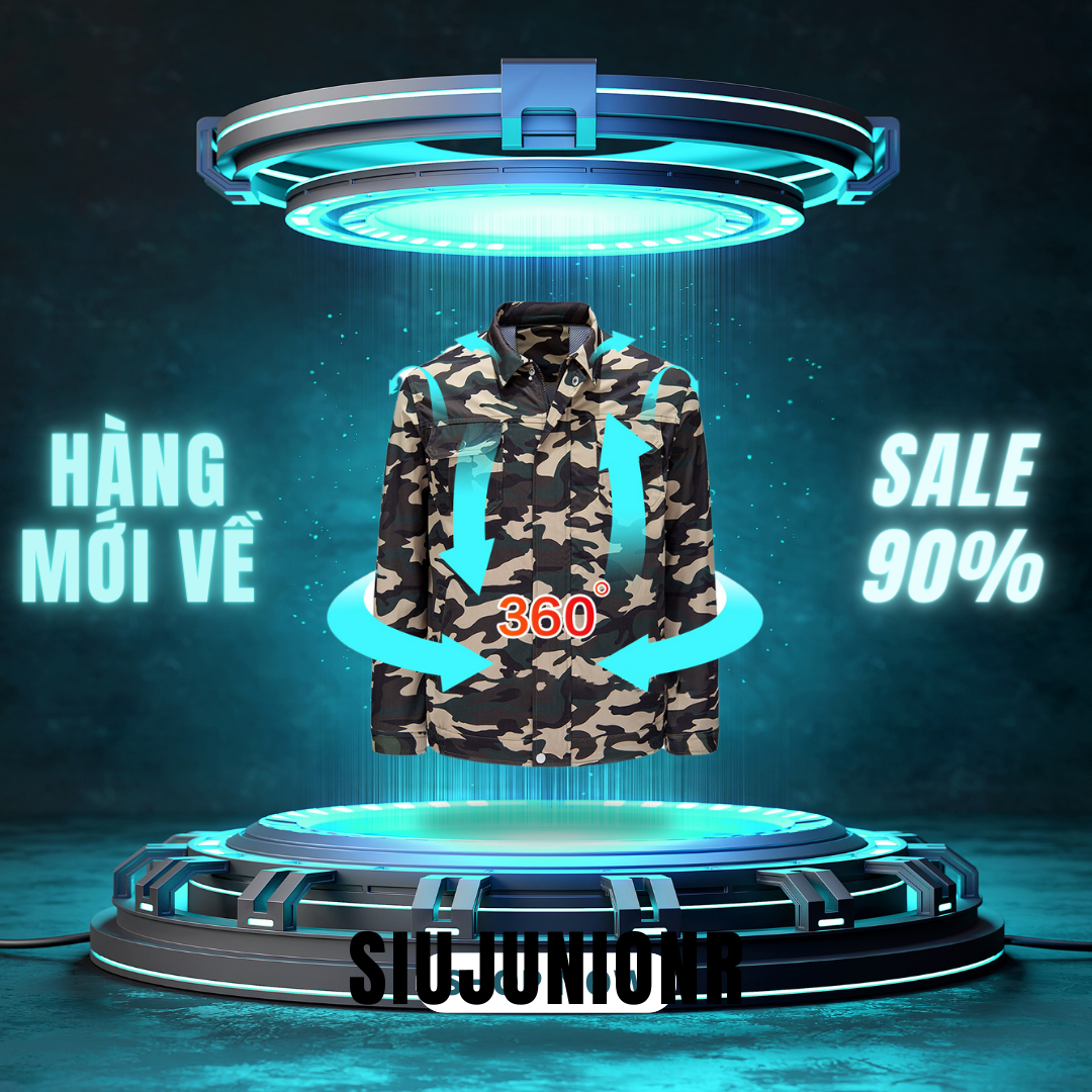 Áo Điều Hòa Nhật Bản Quạt Mini 3 Cấp Độ Không Chổi Than Siêu Êm Mát Lạnh Tức Thì Pin Trâu 80000mAh Dùng 15-24h Kiêm Sạc Dự Phòng Đa Năng Vải Polyester Siêu Thoáng Khí Chống Thấm Chống Tia UV Bảo Hộ Lao Động