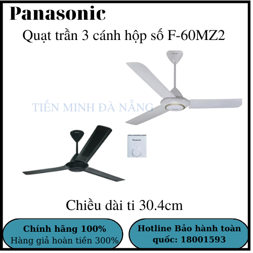 [FreeshipMAX] [BẢO HÀNH TOÀN QUỐC] Quạt trần 3 cánh Panasonic hộp số trắng, đen - Hàng chính hãng
