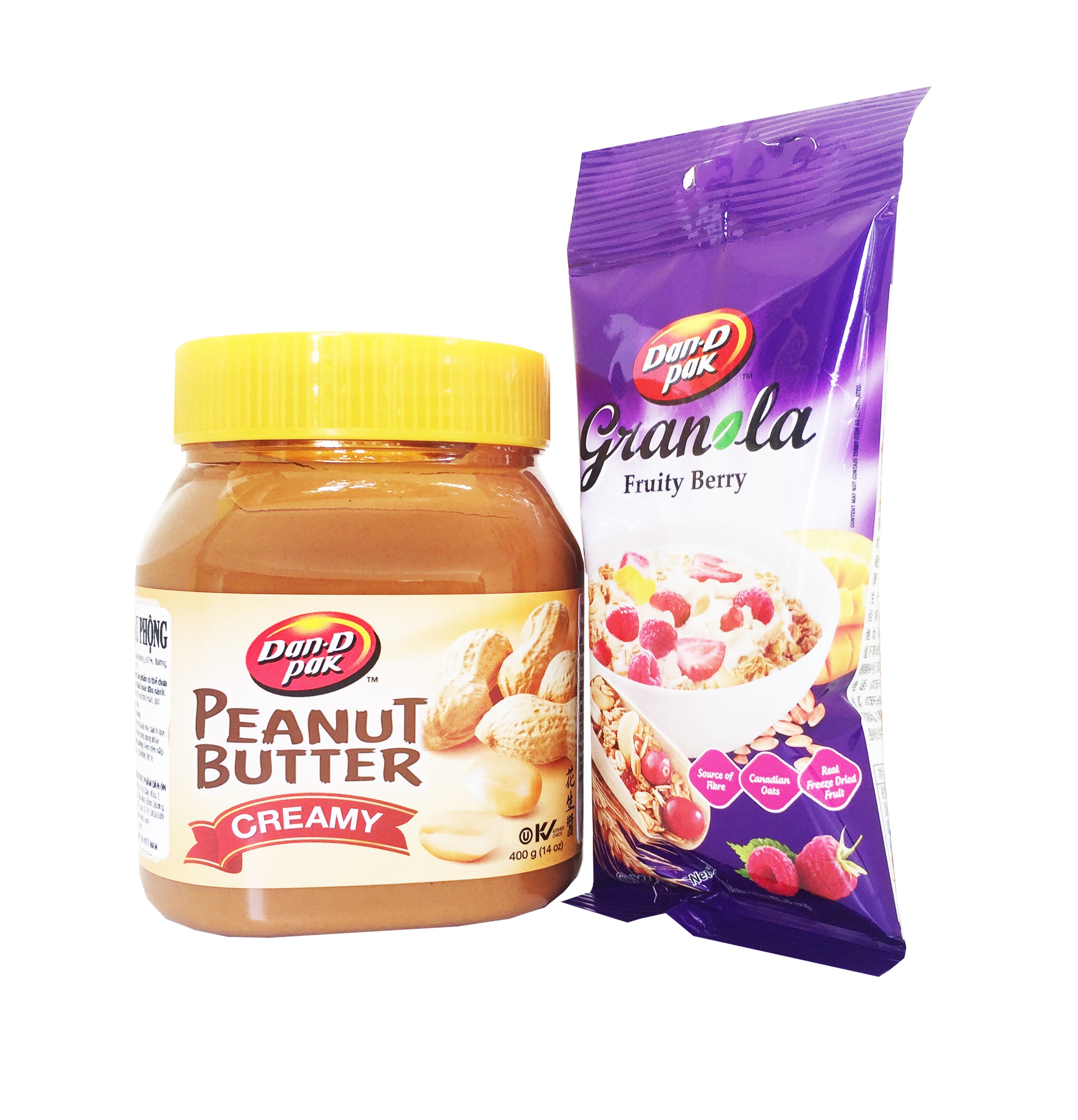 Combo Bơ đậu phộng Creamy (loại mịn) và Granola 40g,100% thành phần tự nhiên, phù hợp với người bận rộn, ăn kiêng, giảm cân