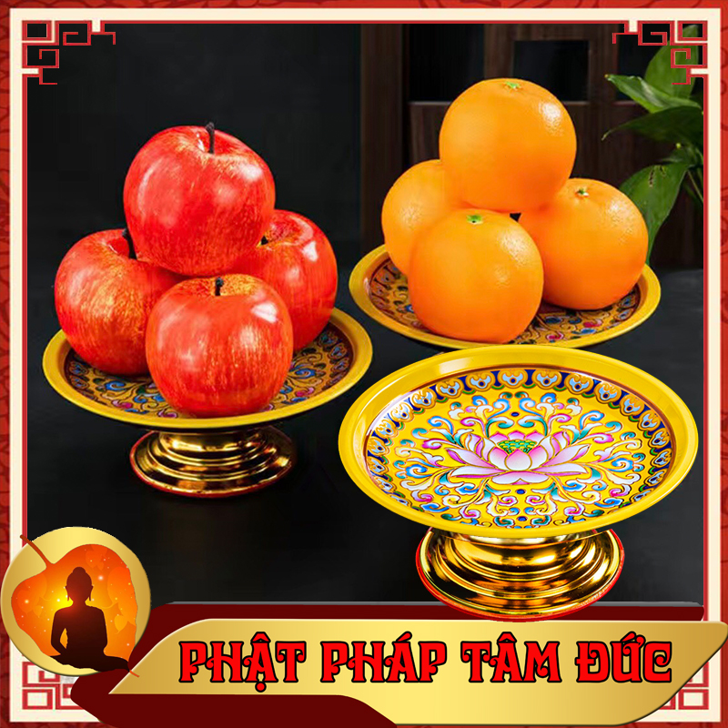 Mâm ngũ quả, mâm bồng, mâm bàn thờ, đĩa thờ cúng, đĩa để trái cây ban thờ, mâm ngũ quả ban thờ, mâm ngũ quả bằng đồng cao cấp hoa sen phật pháp bền đẹp mãi với thời gian