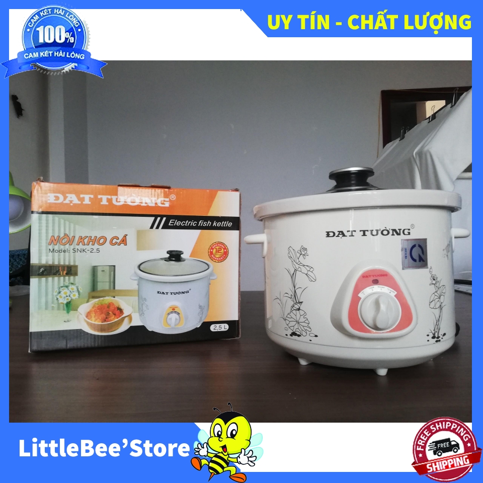 NỒI HẦM CHẬM ĐẠT TƯỜNG LÕI SỨ Loại 2.5L - Giúp Hầm ,Nấu Cháo Chậm  , Hầm Xương , Hầm Cháo Cho Bé , Loại Nồi Ninh Xương Bằng Điện , Kho Cá Bằng Điện  - Hàng Việt Nam Chất Lượng Cao , Giá Cực Tốt