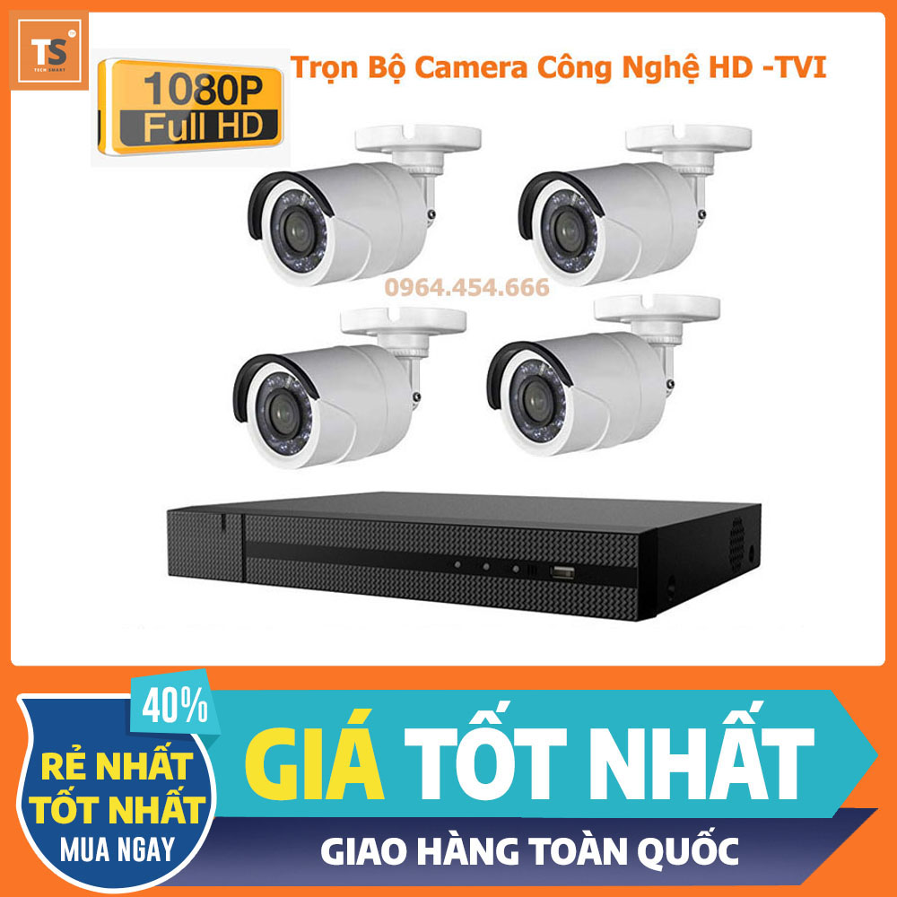 Bộ camera quan sát hd-tvi 2.0mp full hd - trọn bộ camera giám sát hd-tvi 4 kênh đầy đủ phụ kiện lắp đặt – bảo hành 2 năm