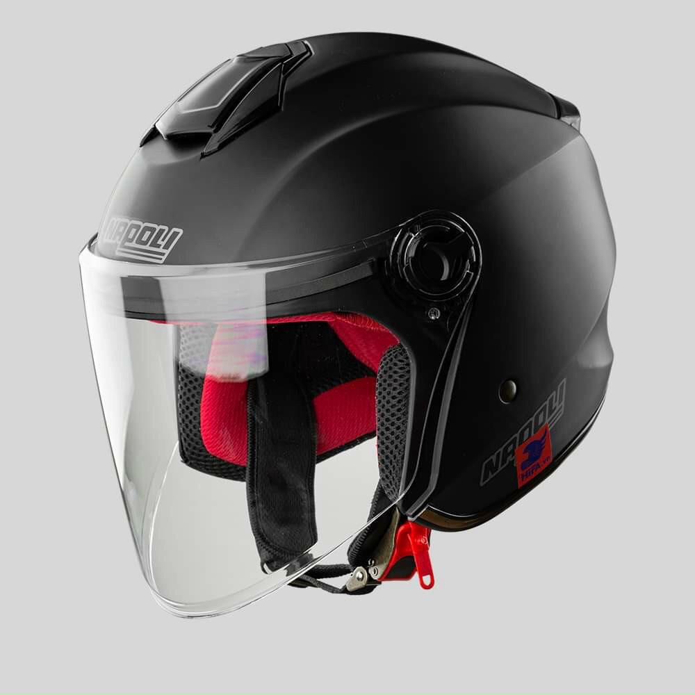   HCM NÓN BẢO HIỂM NAPOLI 039A TEM TRƠN  KÍNH  TRONG   