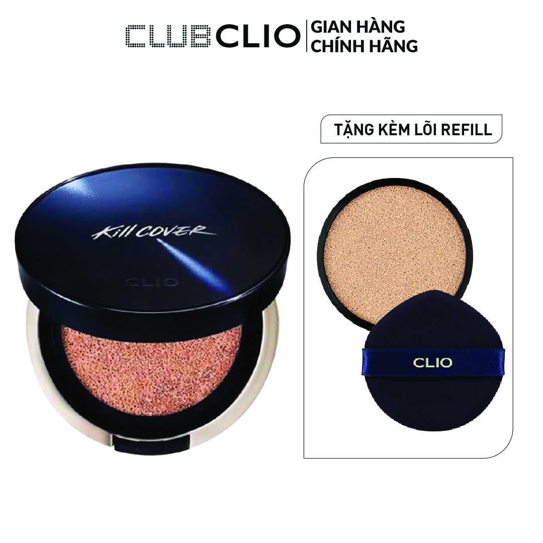 Phấn Nước Làm Mịn Lỗ Chân Lông Clio Kill Cover Founwear Cushion All New Spf50+ Pa+++ (15gx2)