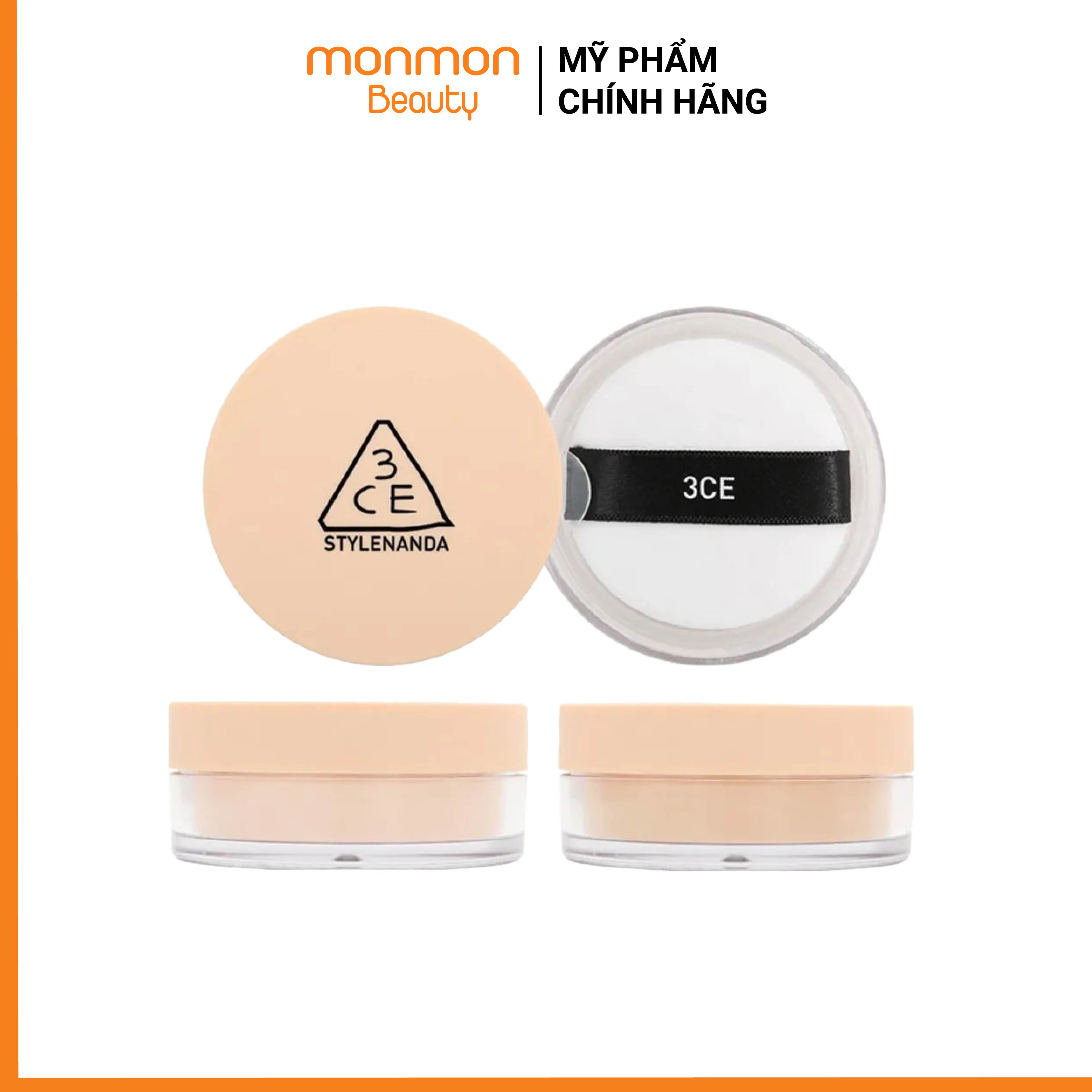 Phấn phủ 3ce natural finish loose powder mềm mịn kiềm dầu nâng tone