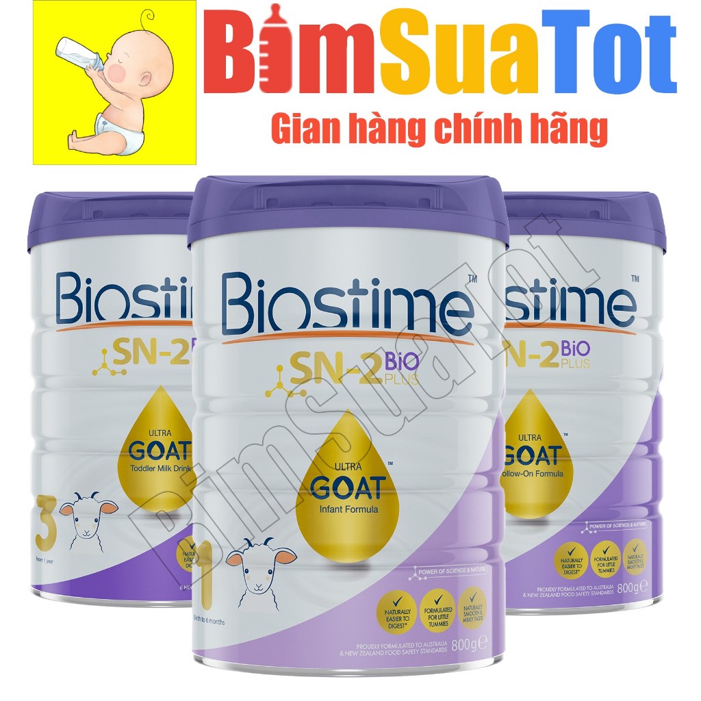 Sữa Dê Biostime Số 1, Số 2, Số 3 800g Cho Bé