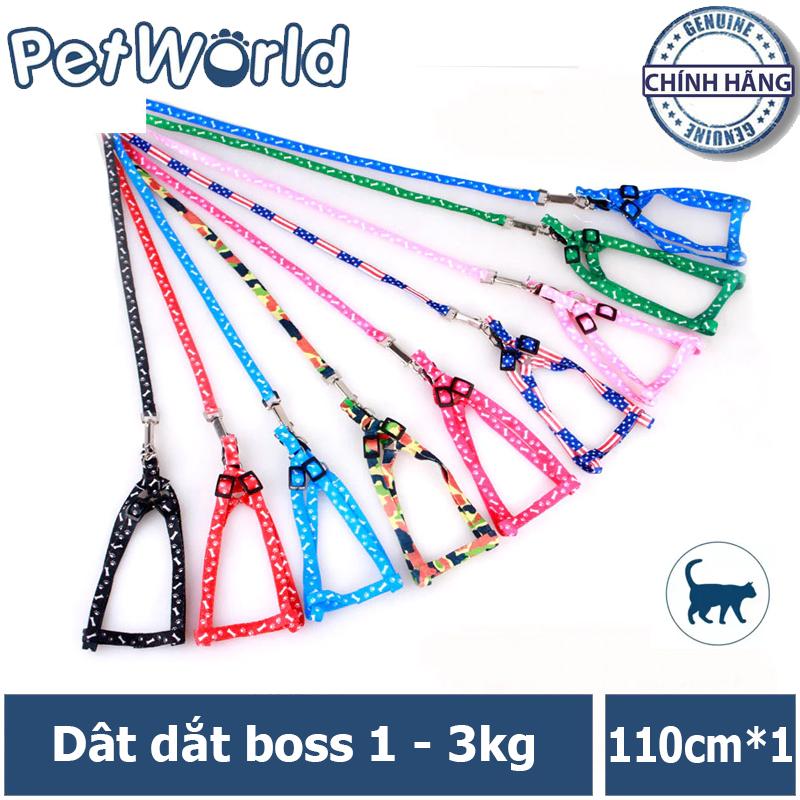 Dây dắt chó mèo họa tiết ngẫu nhiên, Phụ kiện chó mèo - Thú từ 1-3kg VCDD03