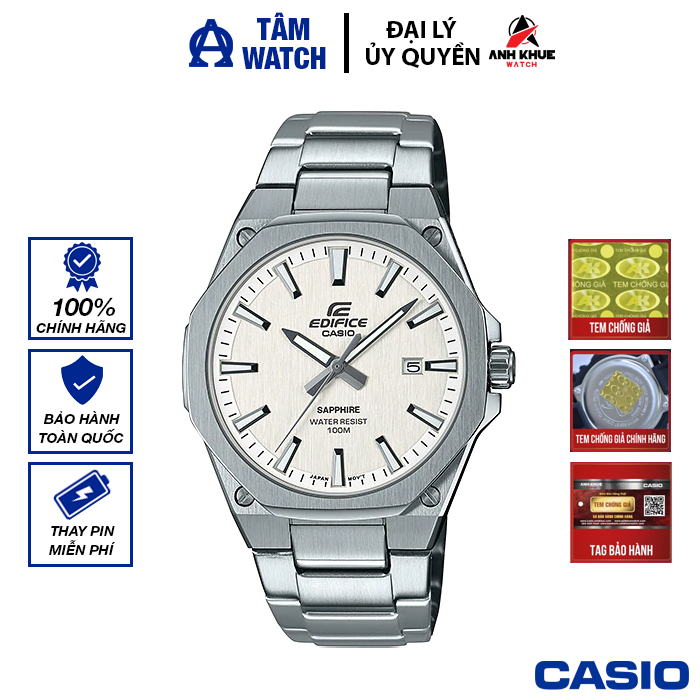 Đồng hồ nam dây kim loại casio edifice chính hãng anh khuê efr-s108d-7avudf