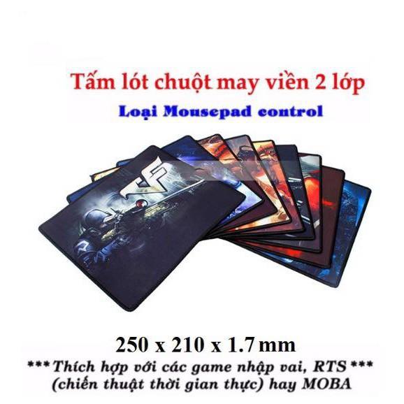 Lót Chuột Nhiều Mẫu Cực Đẹp Mousepad Control (Hình ngẫu nhiên) Bàn Di Chuột Chơi Game PUBG LOL Đột Kích - XSmart
