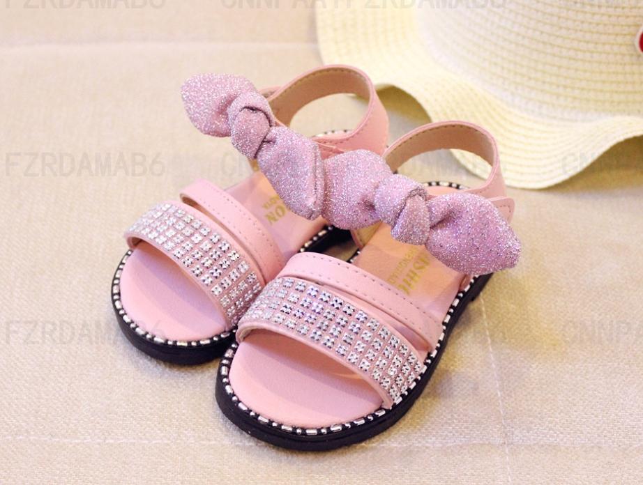 Sandal bé gái đính đá cao cấp cho bé từ 1 đến 3 tuổi