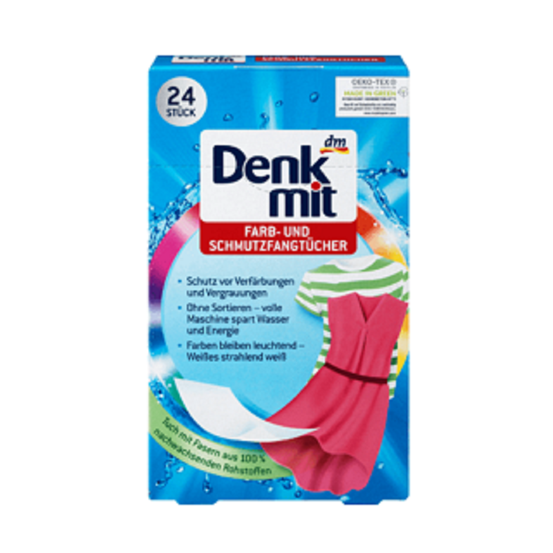 [ XẢ KHO HÀNG ĐỨC ] Giấy Chống Loang Màu, Phai Màu Quần Áo Denkmit (24 tờ){ HÀNG CHÍNH HÃNG } TẶNG KÈM 2 viên tẩy lồng máy giặt Domol 20K – Giá rẻ