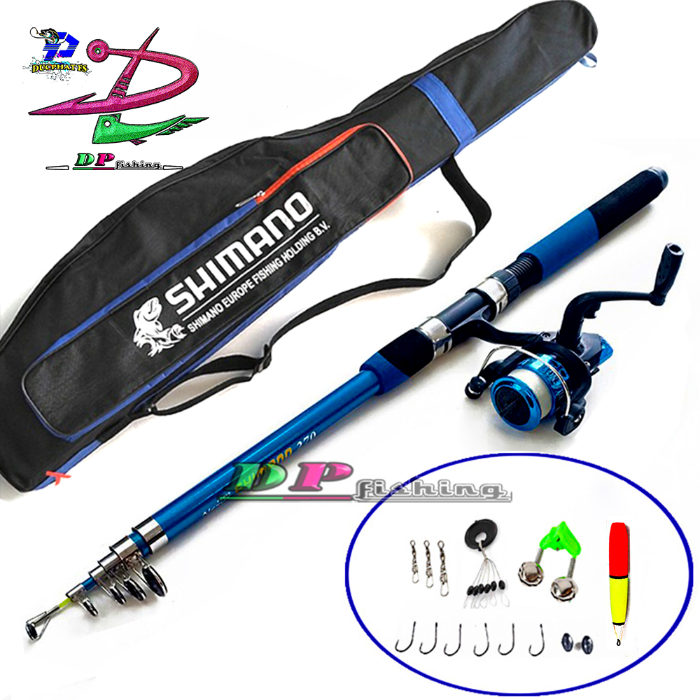 Bộ cần câu máy rút shimano đủ size 2m1 - 3m6.!!! bc21105