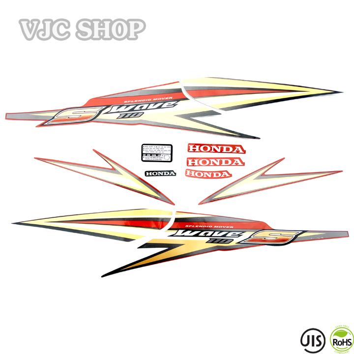 Bộ decal xe Wave S110 đời 2010 các màu lựa chọn cho tem dán xe máy