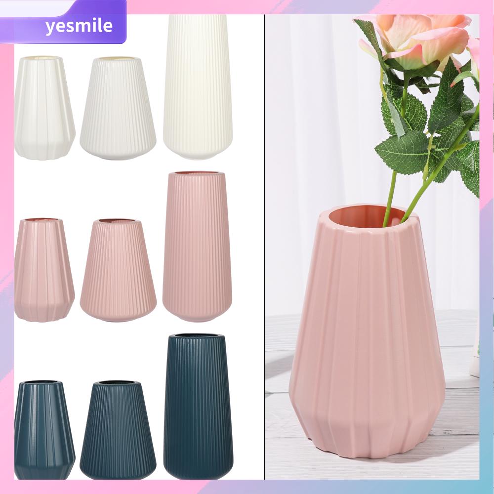 Bình nhựa hiện đại, bình hoa chống gốm châu âu trang trí đám cưới giỏ mây đơn giản không thể phá vỡ sắp xếp