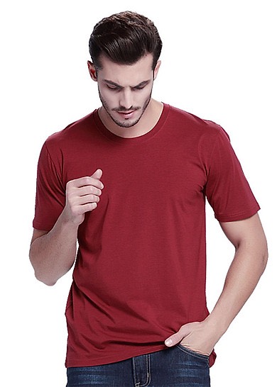Hcm Men's High-Quality Plain Round-Neck T-Shirt from Standard Fit Men's Clothing Act01 - 2