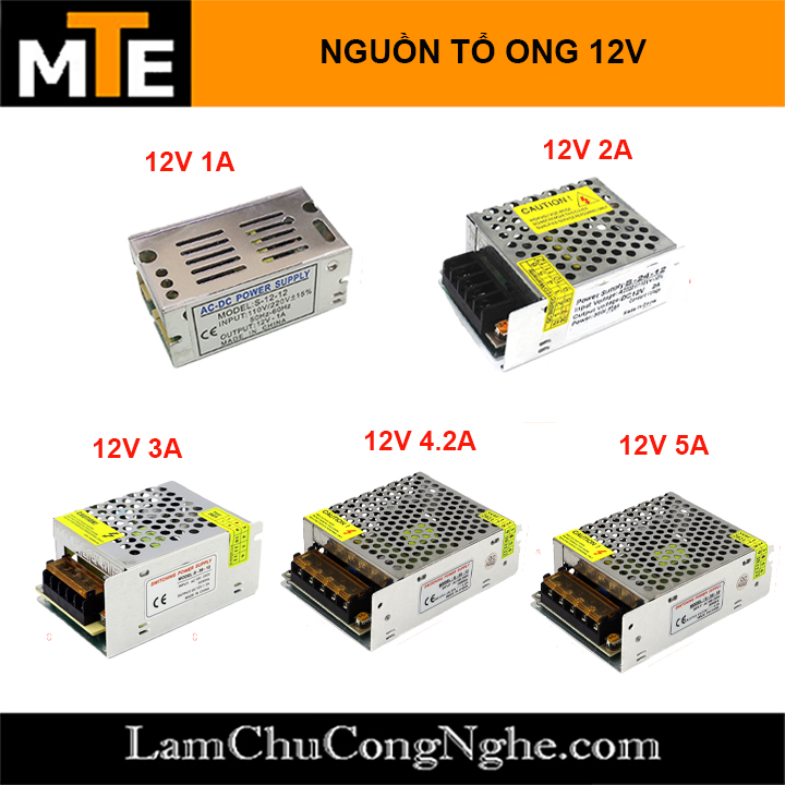 Nguồn tổ ong, nguồn led 12v 1a, 2a, 3a, 4.2a, 5a