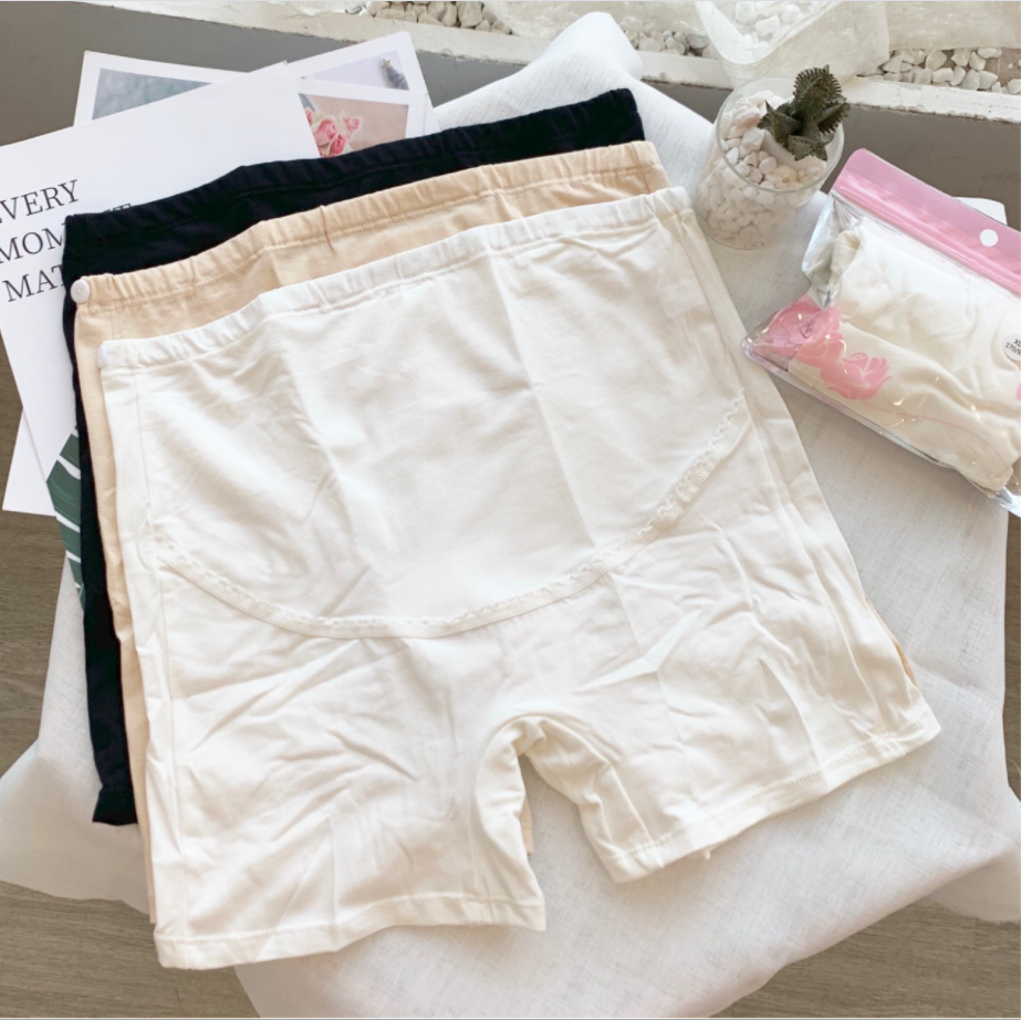 Quần đùi bầu quần lót bầu dạng quần đùi Quần đùi bà bâu cotton thoáng khí có nút thắt