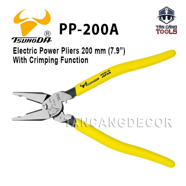 Kìm Đa Năng Có Bấm Cos 200 mm Tsunoda PP-200A