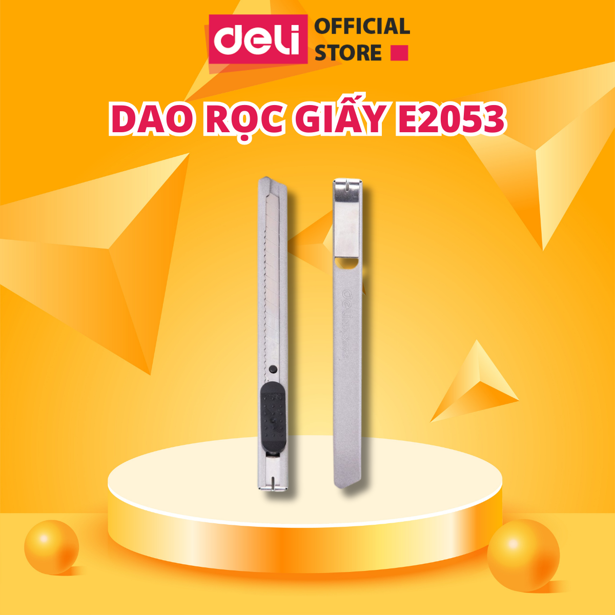 Dao rọc giấy deli cỡ nhỏ: tiện dụng và an toàn, lưỡi dao làm từ thép sk5 siêu sắc bén và bền bỉ, lý tưởng cho mọi nhu cầu cắt giấy tại văn phòng