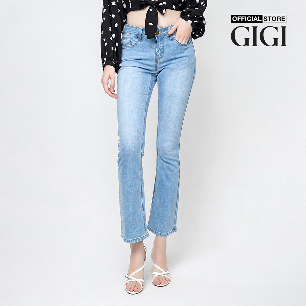 Gigi - quần jeans nữ ống loe high waisted flared g3102j202323-56