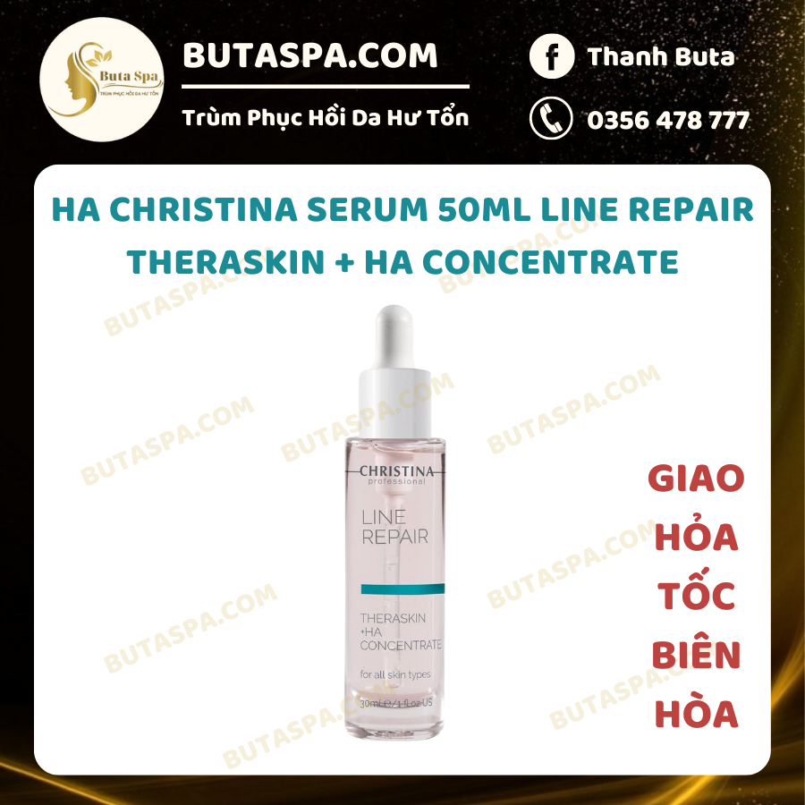Serum cấp nước trẻ hóa da christina line repair theraskin + ha 50ml