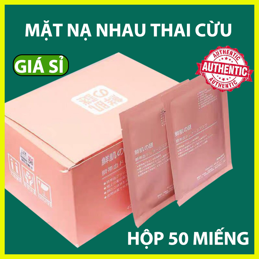 Hộp 50 Miếng Mặt Nạ Nhau Thai Cừu Nhật Bản Rwine Beauty – Dưỡng Da Sáng Mịn, Cấp Ẩm, Thu Nhỏ Lỗ Chân Lông, Ngăn Ngừa Mụn