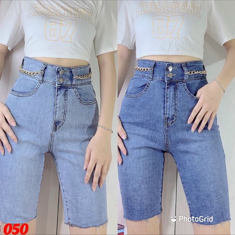 [HCM]Quần Jean Ngố Ôm Cao Cấp Phối Xích