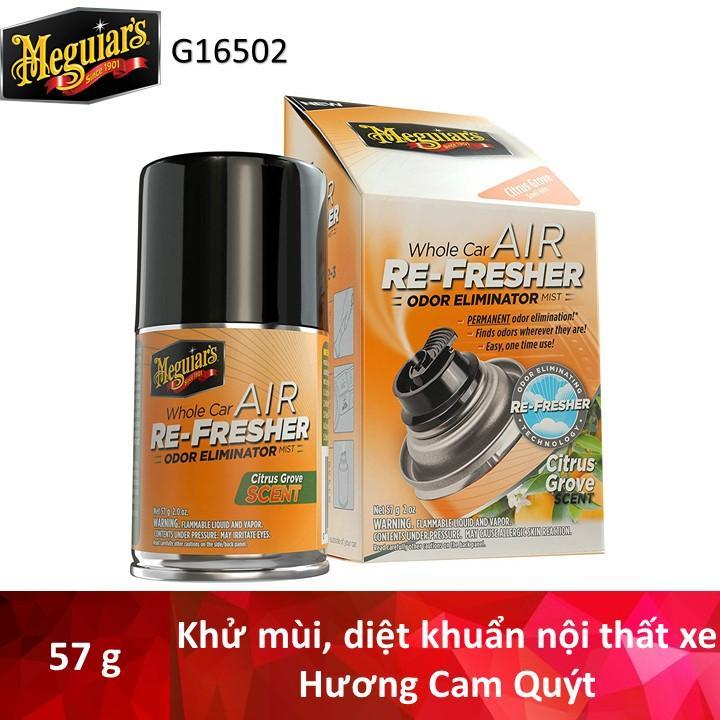 Meguiar's Khử mùi, diệt khuẩn nội thất xe hơi Hương cam quýt - Air Refresher Citrus Grove - G16502, 57 g