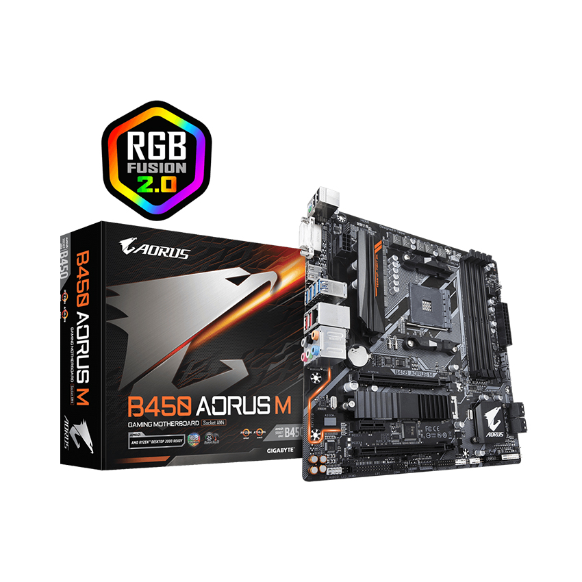 Mainboard gigabyte b450 aorus - m - hàng chính hãng