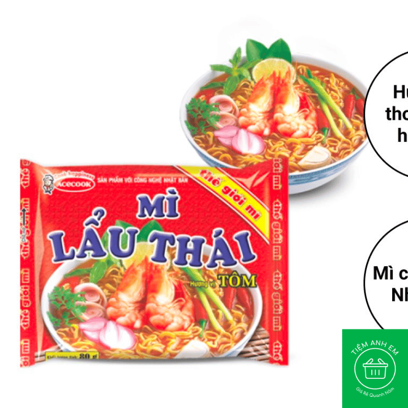 Mì lẩu thái tôm gói 80g
