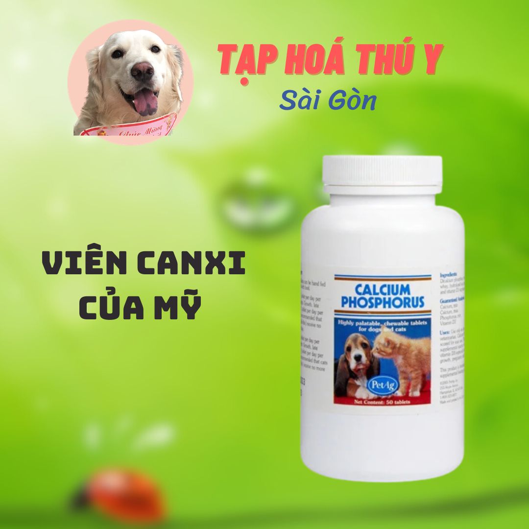 CALCIUM PHOSPHORUS viên nhai bổ xung canxi cho chó mèo