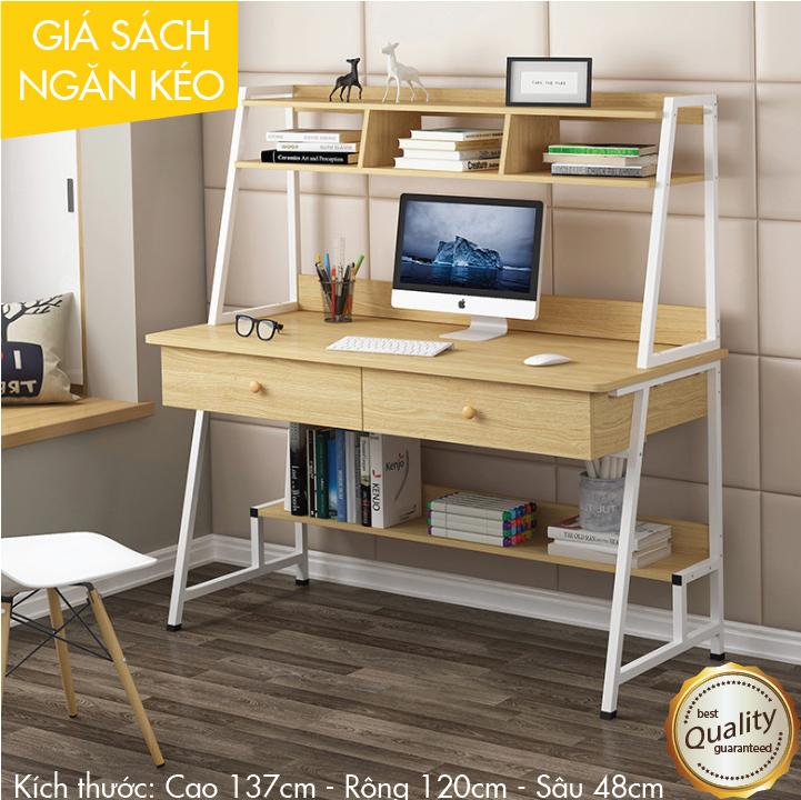 Bàn làm việc có ngăn kéo, Bàn học đa năng chất lượng bằng gỗ