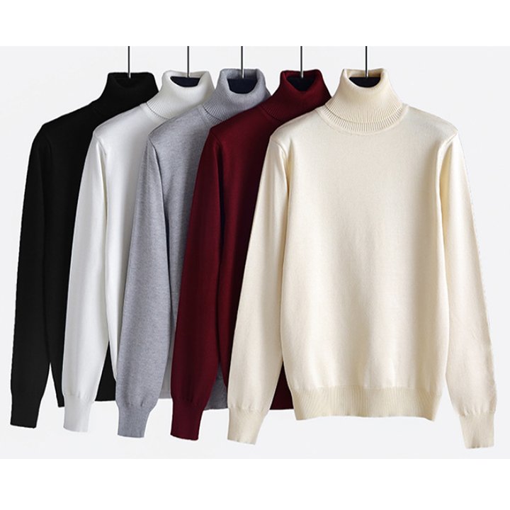 áo len nam thời trang kiểu dáng cổ lọ from ôm dáng body đẹp