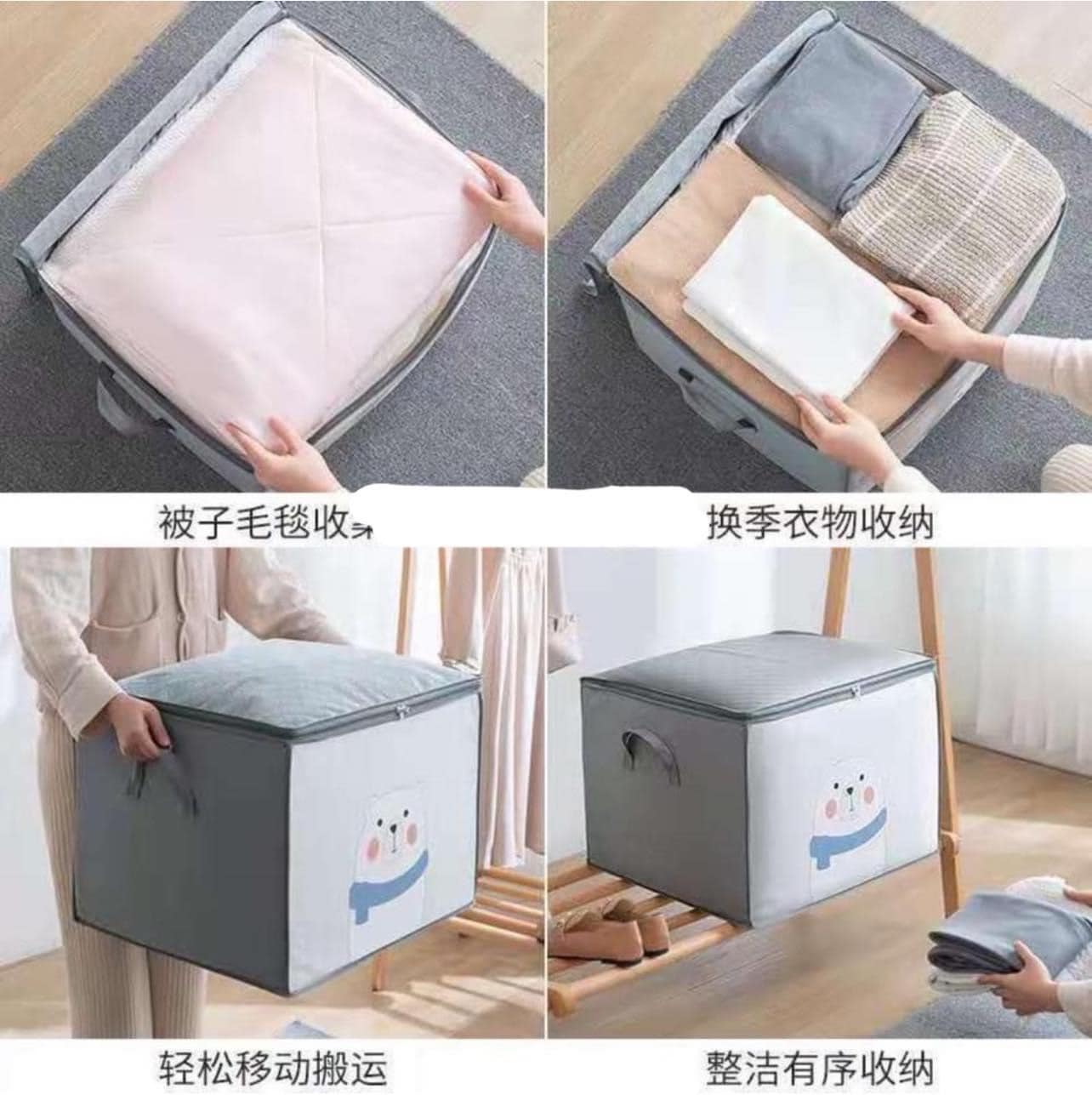 Set 3 túi vải đựng đồ đa năng