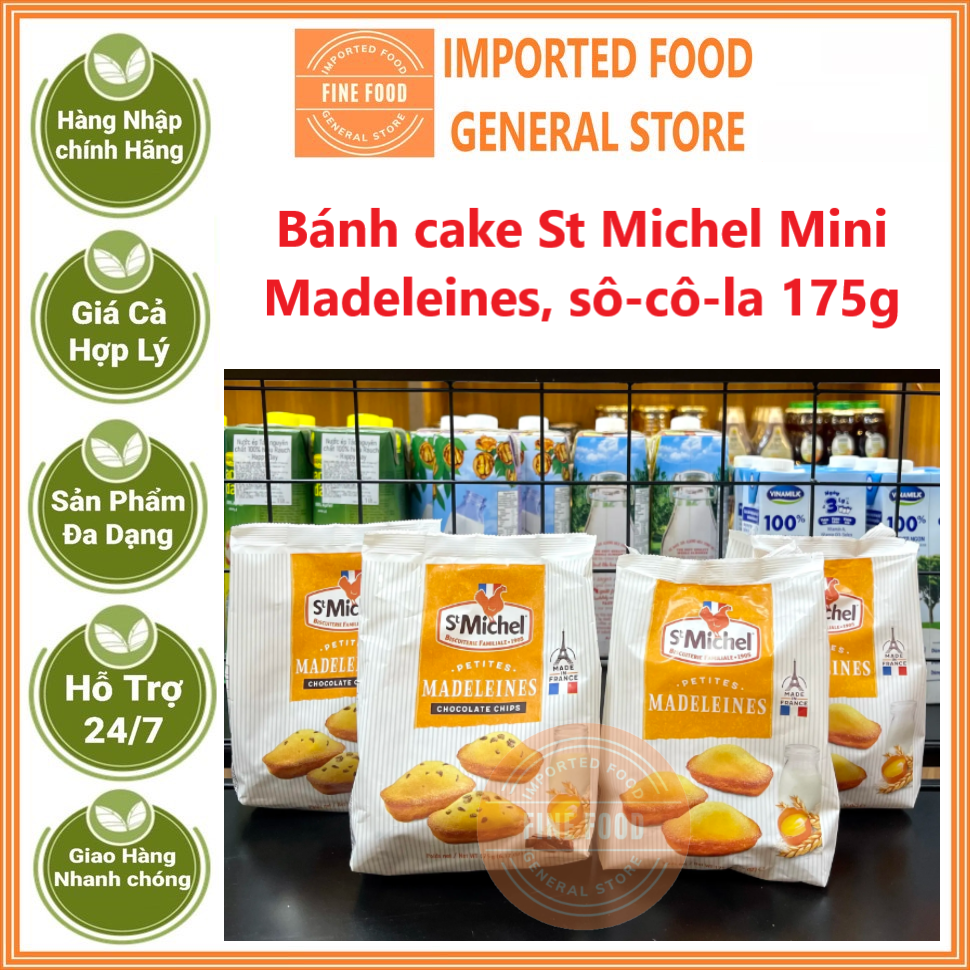 Bánh cake St Michel Mini Madeleines, sô-cô-la 175g