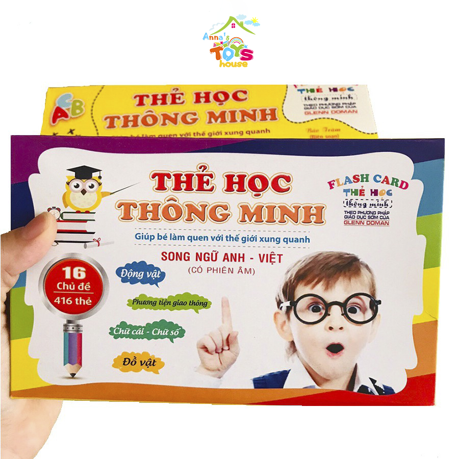 Bộ Thẻ Học Thông Minh 16 Chủ Đề Tiếng Anh Tiếng Việt Cho Bé