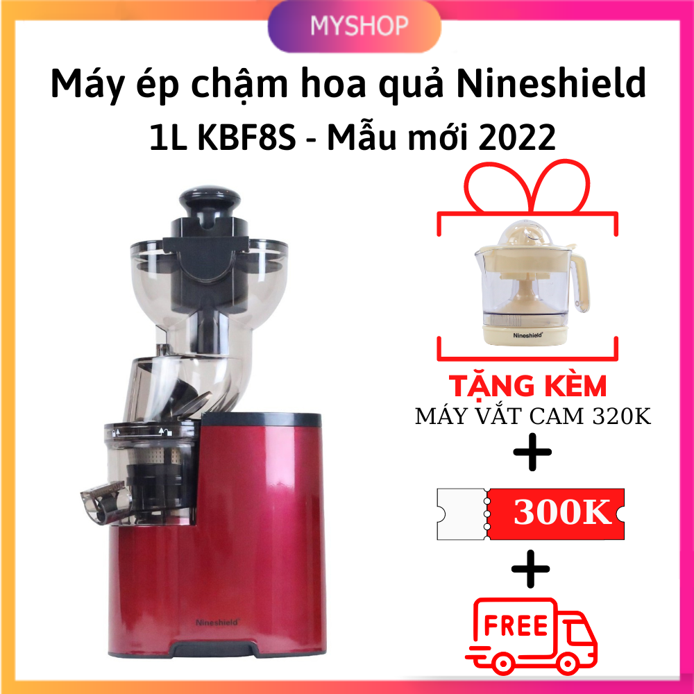 Máy ép chậm hoa quả đa năng công suất 150W Nineshield KB F8S chế độ ép chậm ép kiệt bã dễ vệ sinh - Myshop1