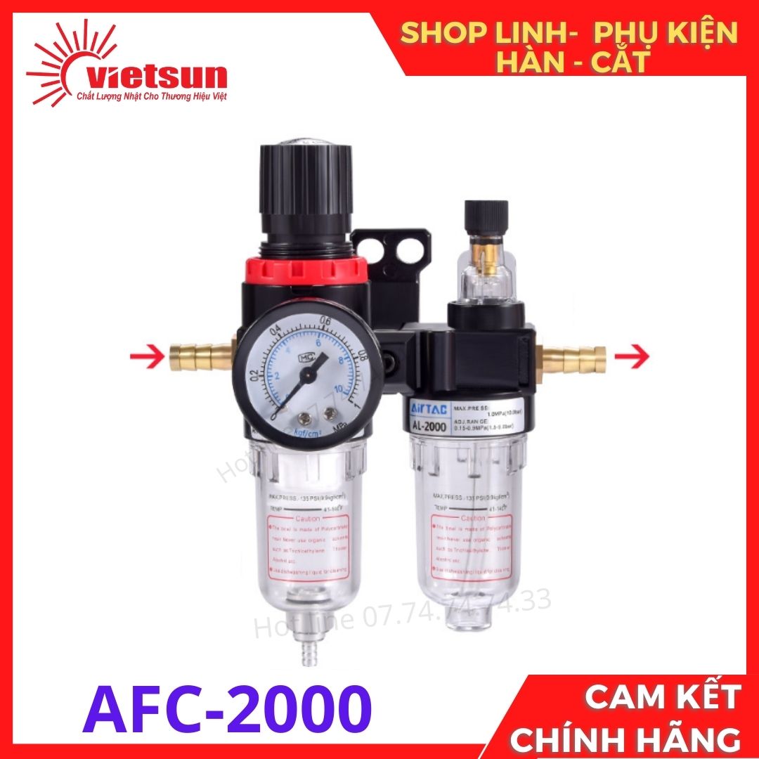 Đồng hồ lọc khí tách nước khí nén afc-2000 - vietsun