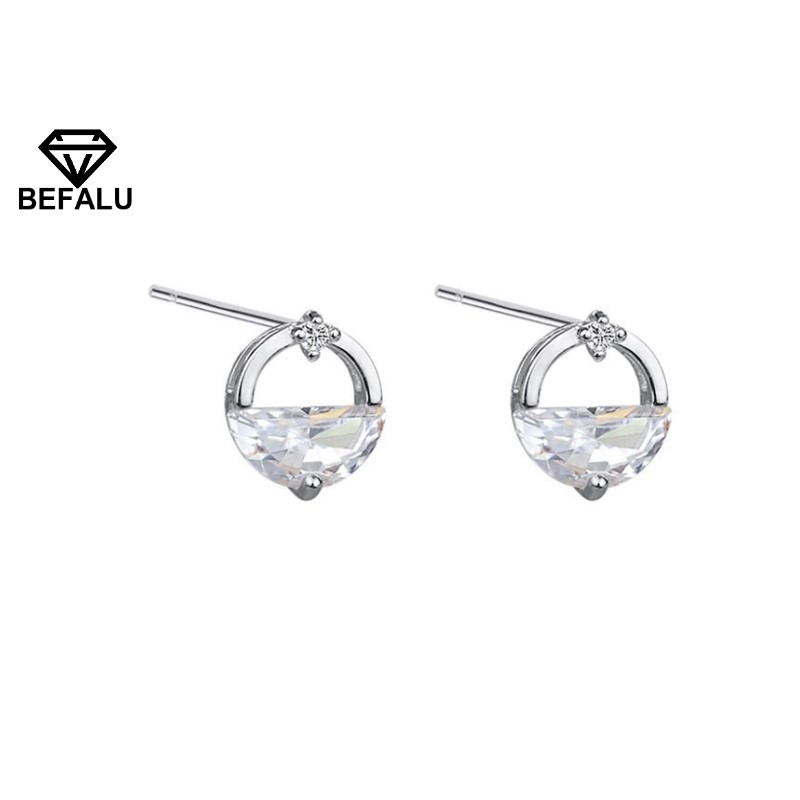 Khuyên tai nữ cá tính bạc 925 phong cách hàn quốc bt12 - befalu