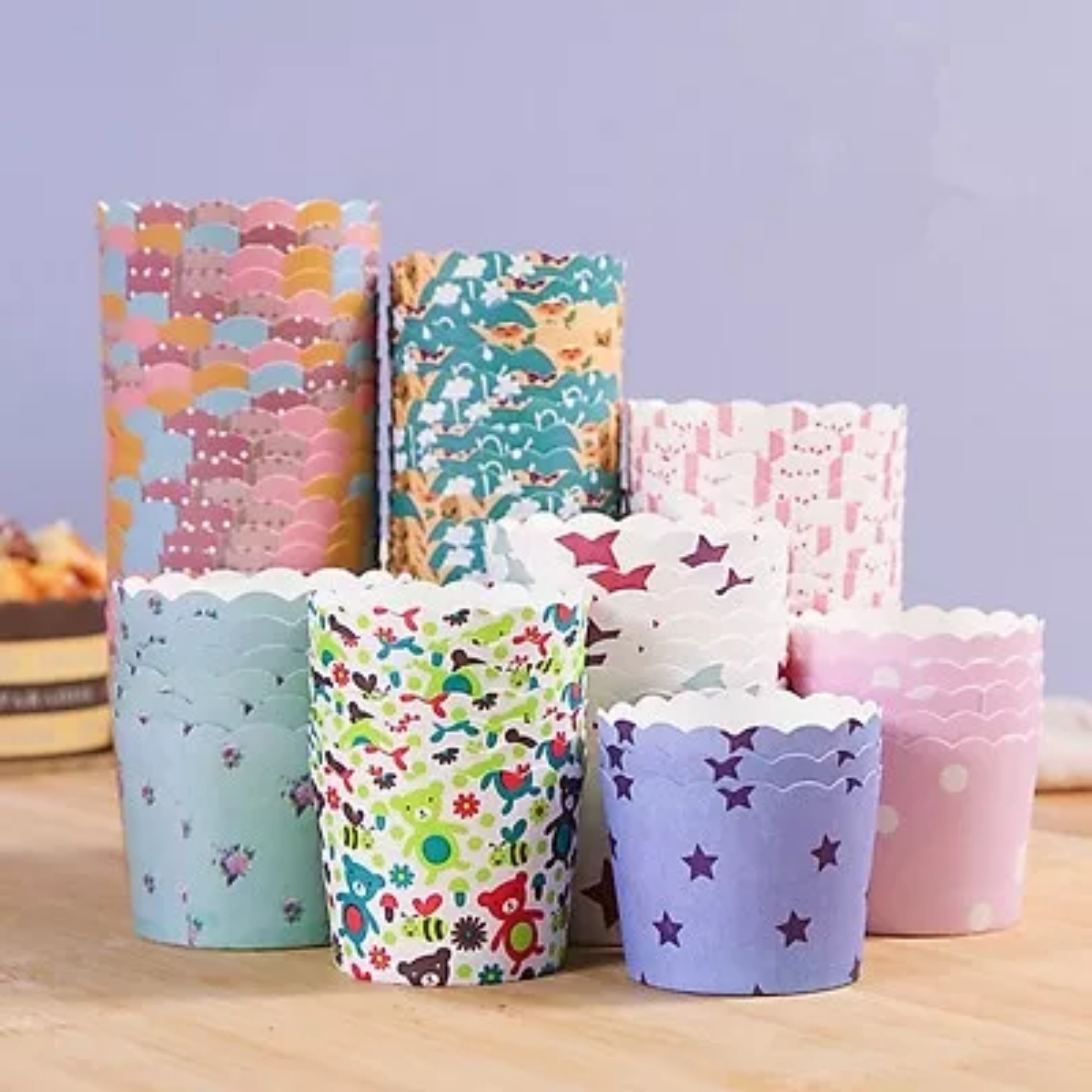 Bộ 50 ly cupcake giấy nướng bánh lớn- nhỏ