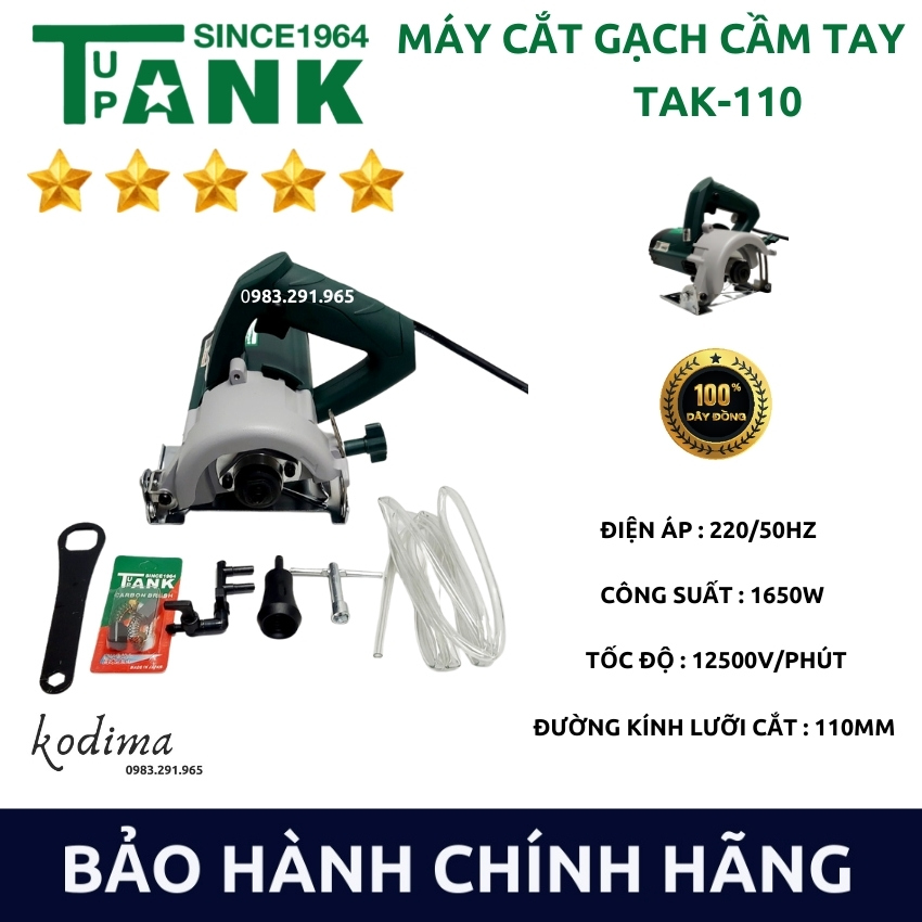 Máy cắt gạch tank tak-110, máy cắt cốt pha , máy cắt cầm tay đa năng công suất 1650w