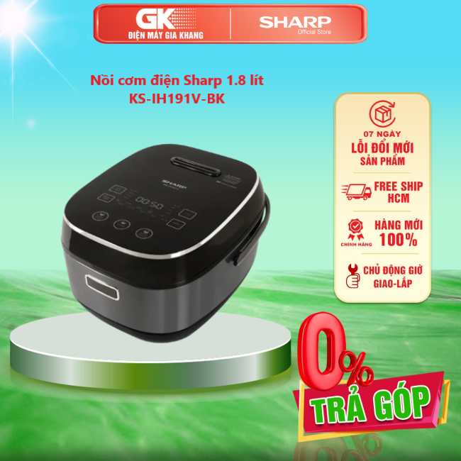 Nồi cơm điện Sharp 1.8 lít KS-IH191V-BK