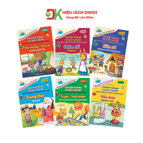 Sách - gieo mầm tính cách - truyện tranh tư duy cho bé - bộ 6 cuốn