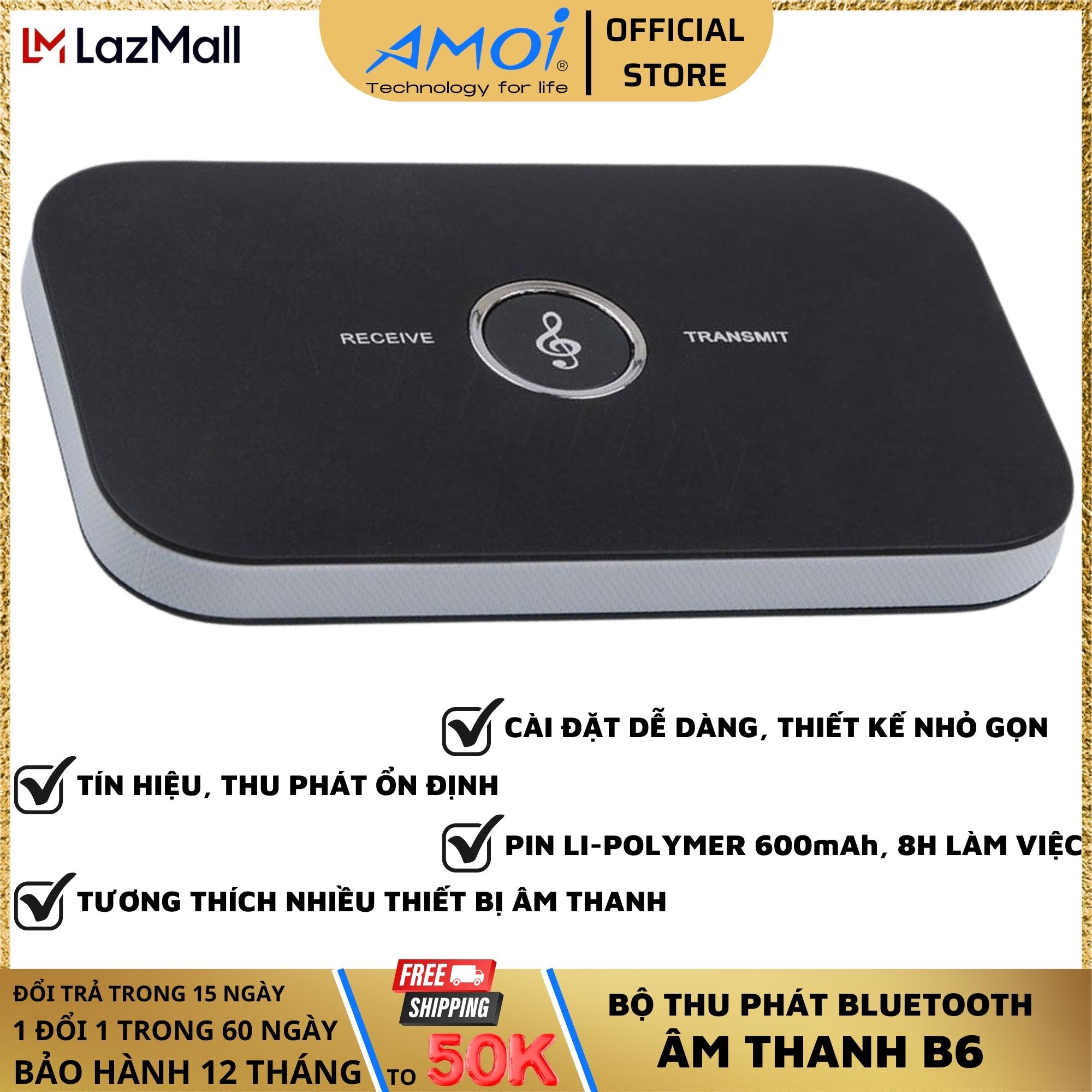 Bộ Thu Phát Bluetooth Âm Thanh Không Dây AMOI B6 2 Trong 1 Bộ Chuyển Đổi