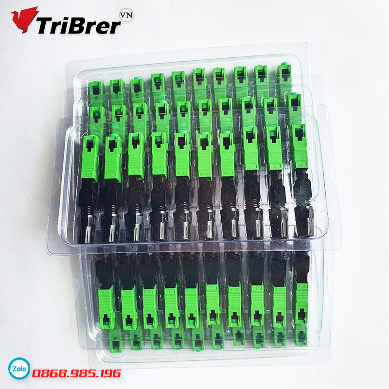 50 Đầu Fast connect SC/APC xanh lục [ CÓ BẢO HÀNH VỀ CHẤT LƯỢNG ]