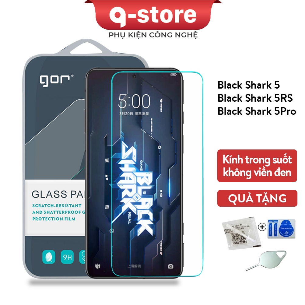 Kính cường lực Black Shark 5 Black Shark 5 RS, Pro Q store, trong suốt không viền đen, chống bám vân tay