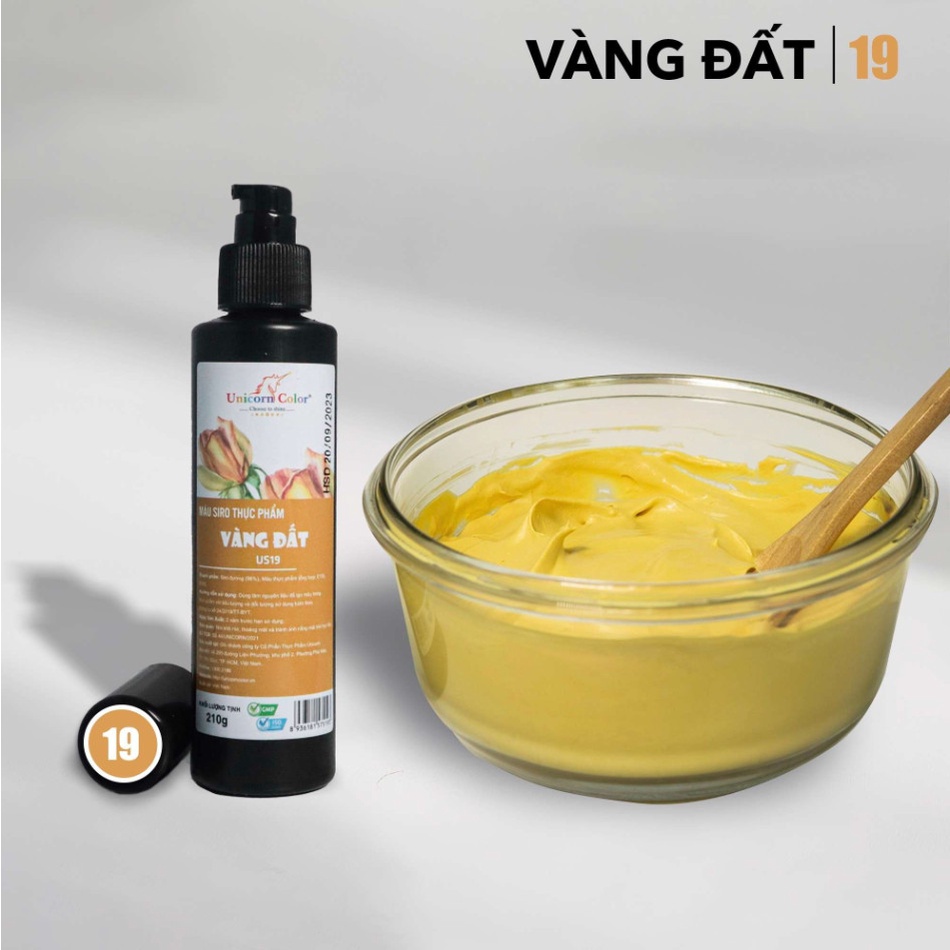 Màu thực phẩm 210g - vàng đất ms19 - unicorn color